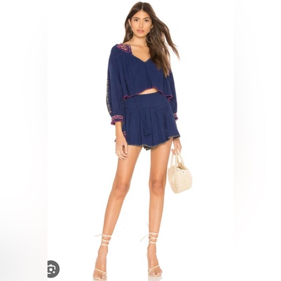 Free People Cherry Bomb Top & Shorts Set- NWOT size small - Picture 4 of 8